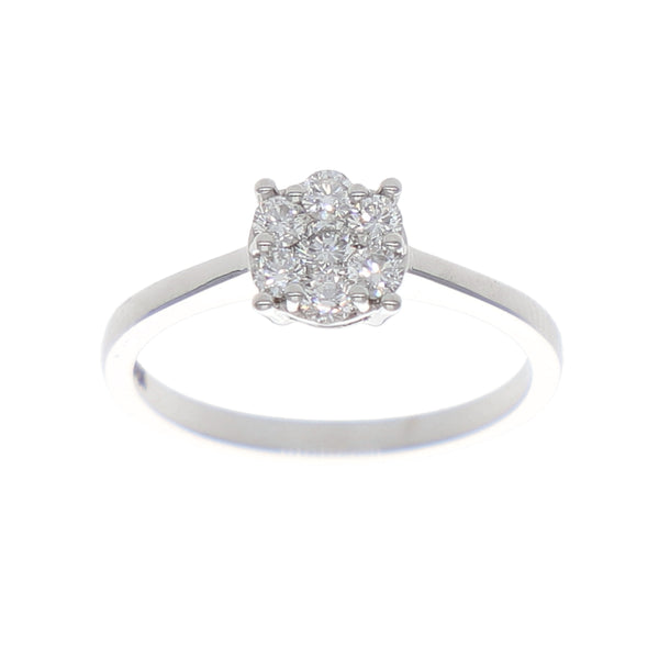 Anillo Oro Blanco y Brillantes AN-13919