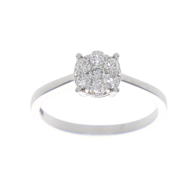 Anillo Oro Blanco y Brillantes AN-13919