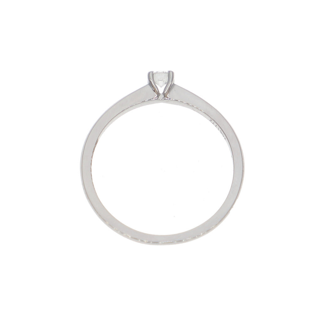 Anillo Oro Blanco Solitario Brillante AN-13921