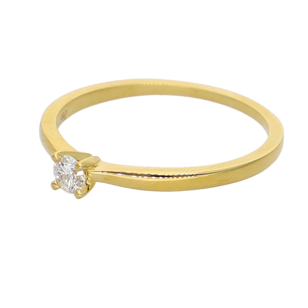 Anillo Oro Amarillo y Brillante AN-13927