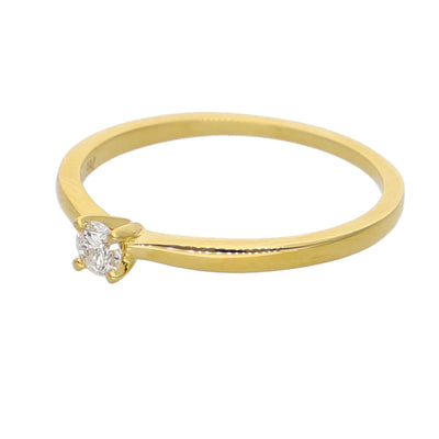 Anillo Oro Amarillo y Brillante AN-13927