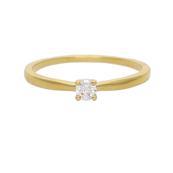 Anillo Oro Amarillo y Brillante AN-13927
