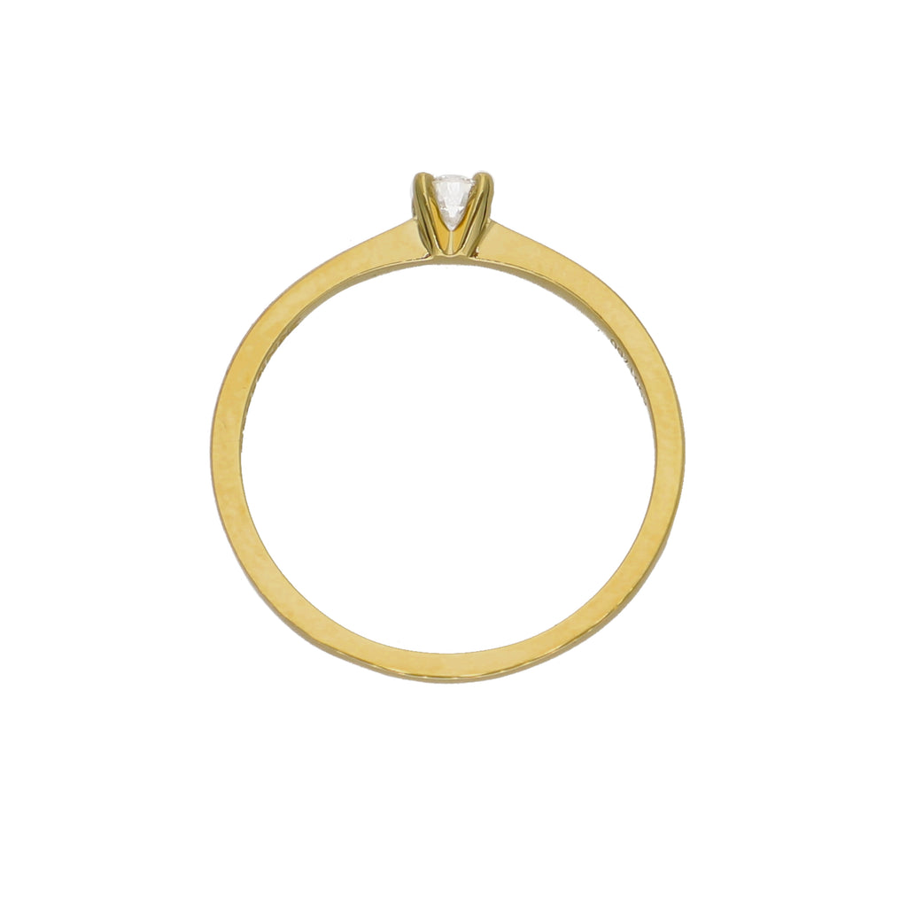 Anillo Oro Amarillo y Brillante AN-13927