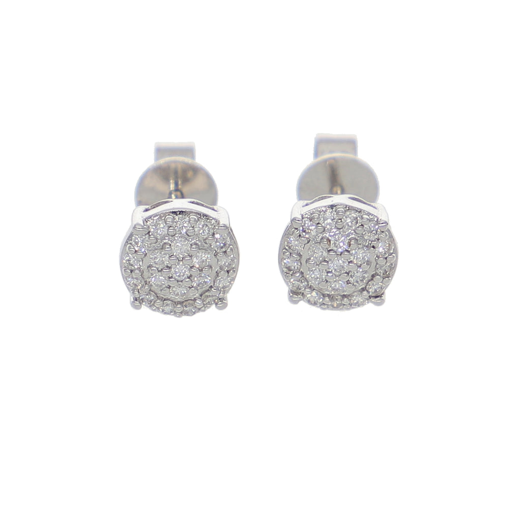 Aros Oro Blanco y Brillantes Pavé AR-13945