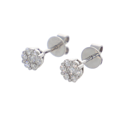 Aros Oro Blanco y Brillantes AR-13949