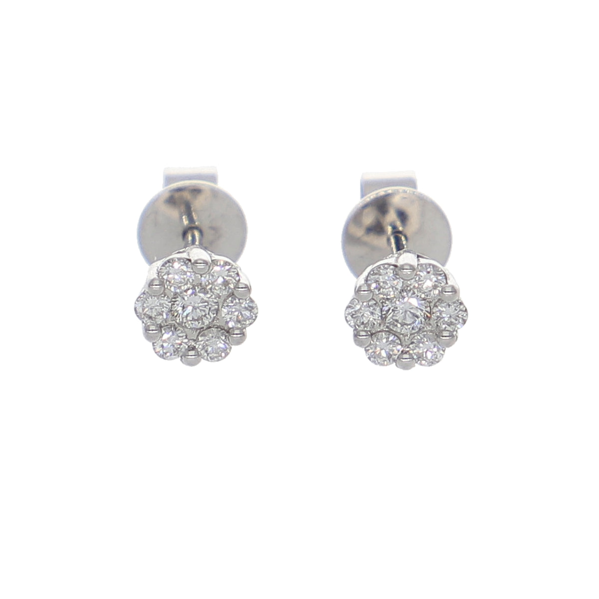 Aros Oro Blanco y Brillantes AR-13949