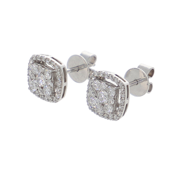 Aros Oro Blanco y Brillantes AR-13951