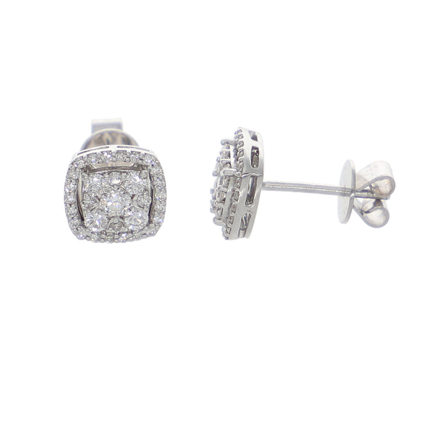 Aros Oro Blanco y Brillantes AR-13951