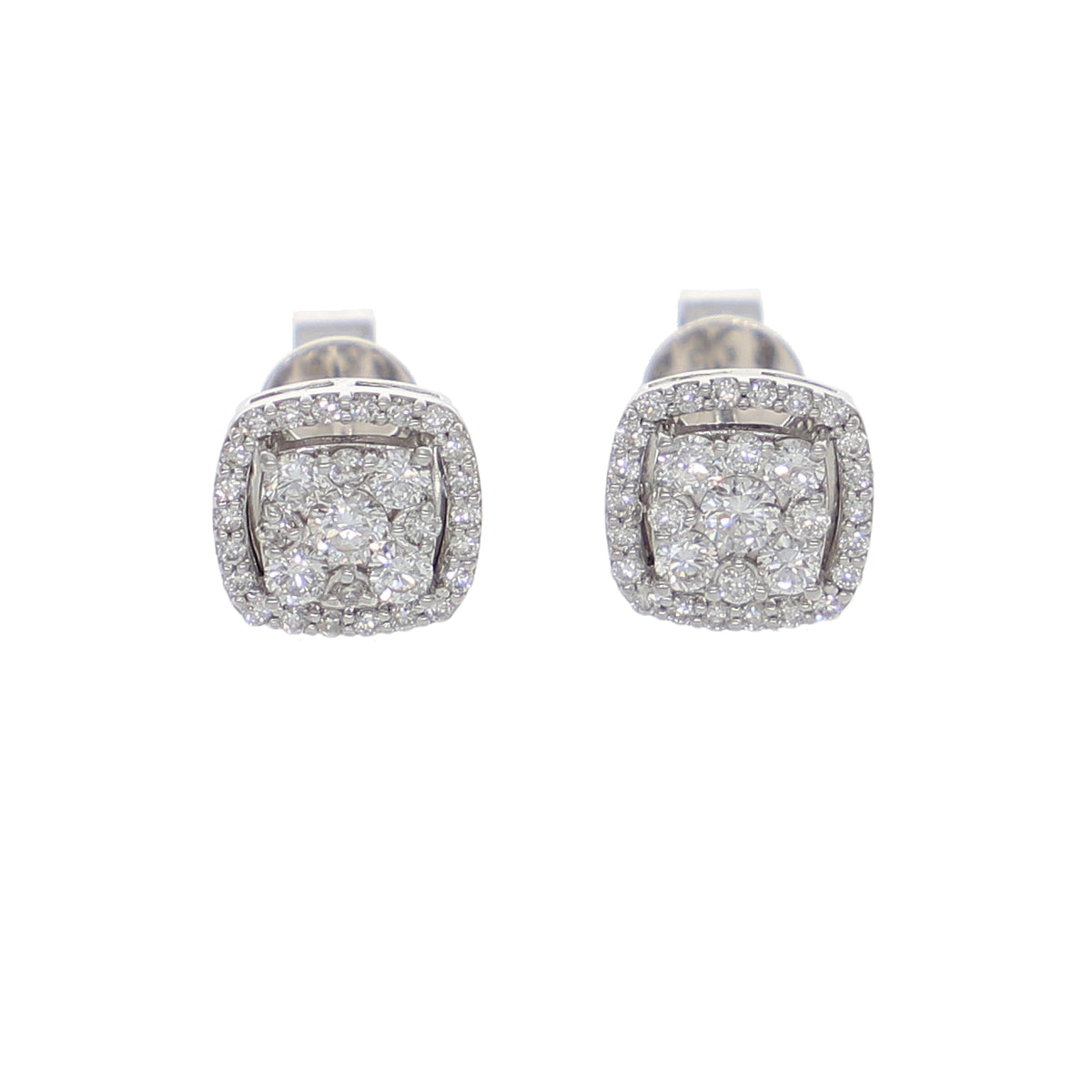 Aros Oro Blanco y Brillantes AR-13951