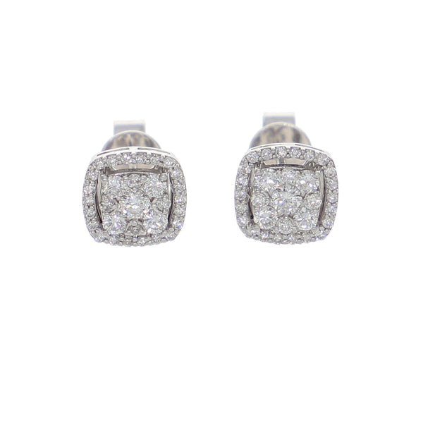 Aros Oro Blanco y Brillantes AR-13951