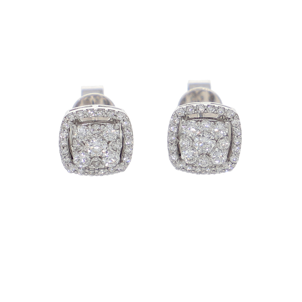 Aros Oro Blanco y Brillantes AR-13951