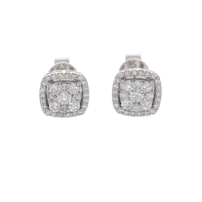 Aros Oro Blanco y Brillantes AR-13951