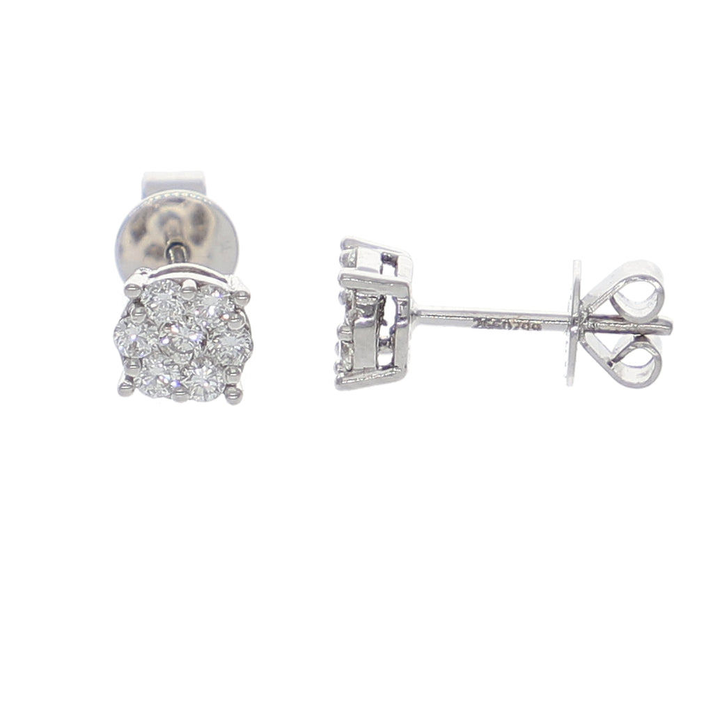 Aros Oro Blanco y Brillantes AR-13953