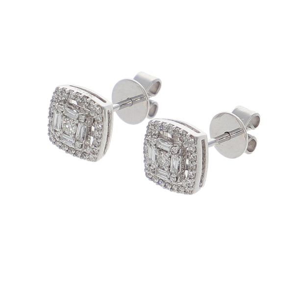 Aros Oro Blanco y Brillantes AR-13954