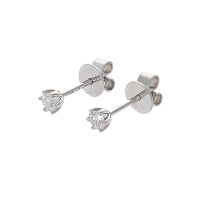 Aros Oro Blanco y Brillantes AR-13956