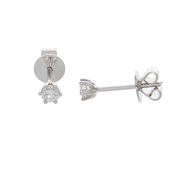 Aros Oro Blanco y Brillantes AR-13956