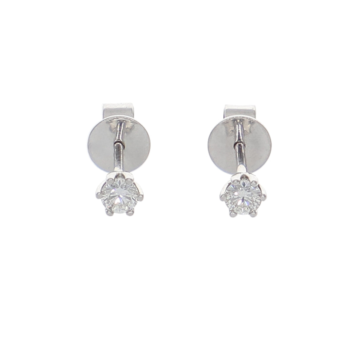 Aros Oro Blanco y Brillantes AR-13956