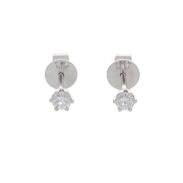 Aros Oro Blanco y Brillantes AR-13956