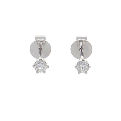 Aros Oro Blanco y Brillantes AR-13956