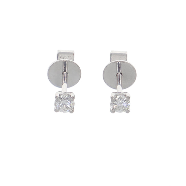 Aros Oro Blanco y Brillantes Solitario AR-13957