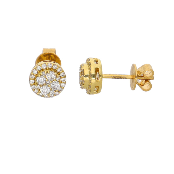 Aros Oro Amarillo y Brillantes AR-13960
