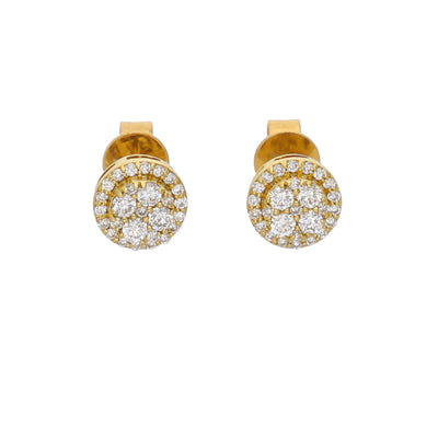 Aros Oro Amarillo y Brillantes AR-13960