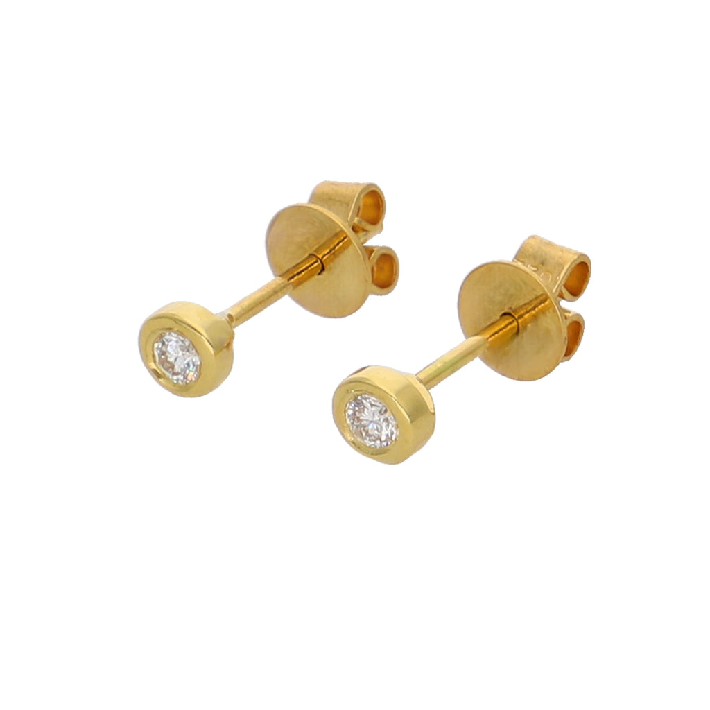 Aros Oro Amarillo y Brillantes AR-13967