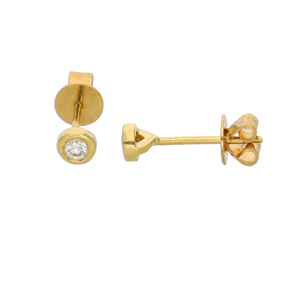 Aros Oro Amarillo y Brillantes AR-13967