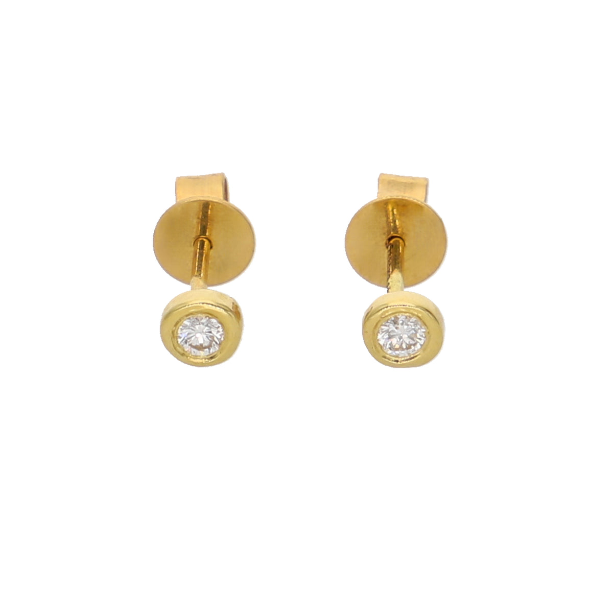 Aros Oro Amarillo y Brillantes AR-13967