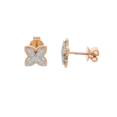 Aros Oro Rosa y Brillantes AR-13972