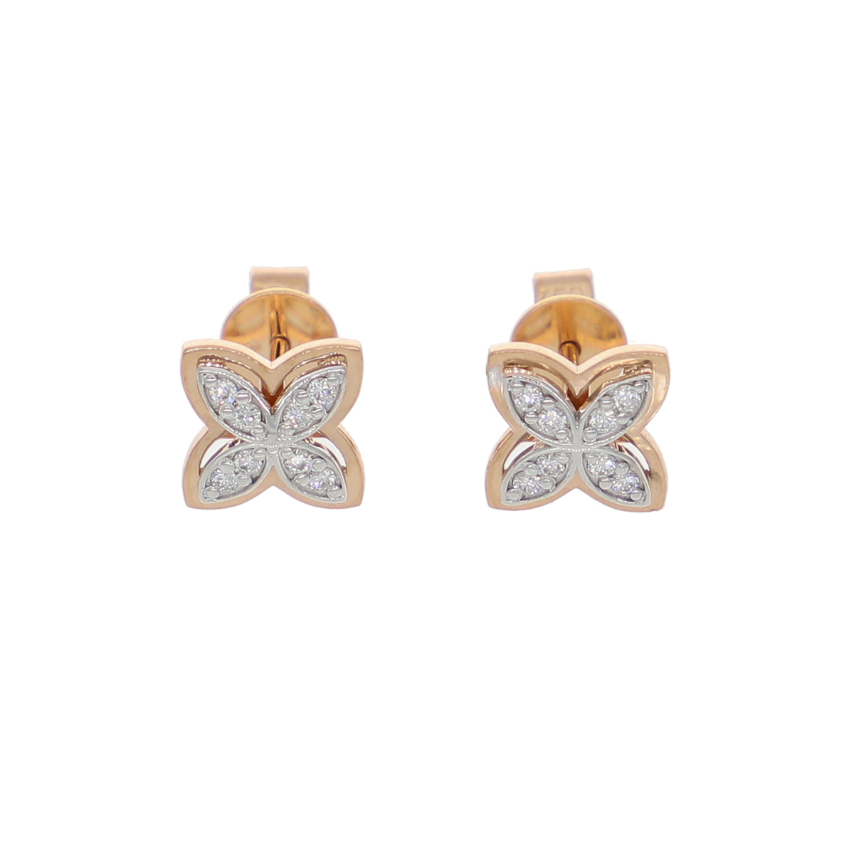 Aros Oro Rosa y Brillantes AR-13972