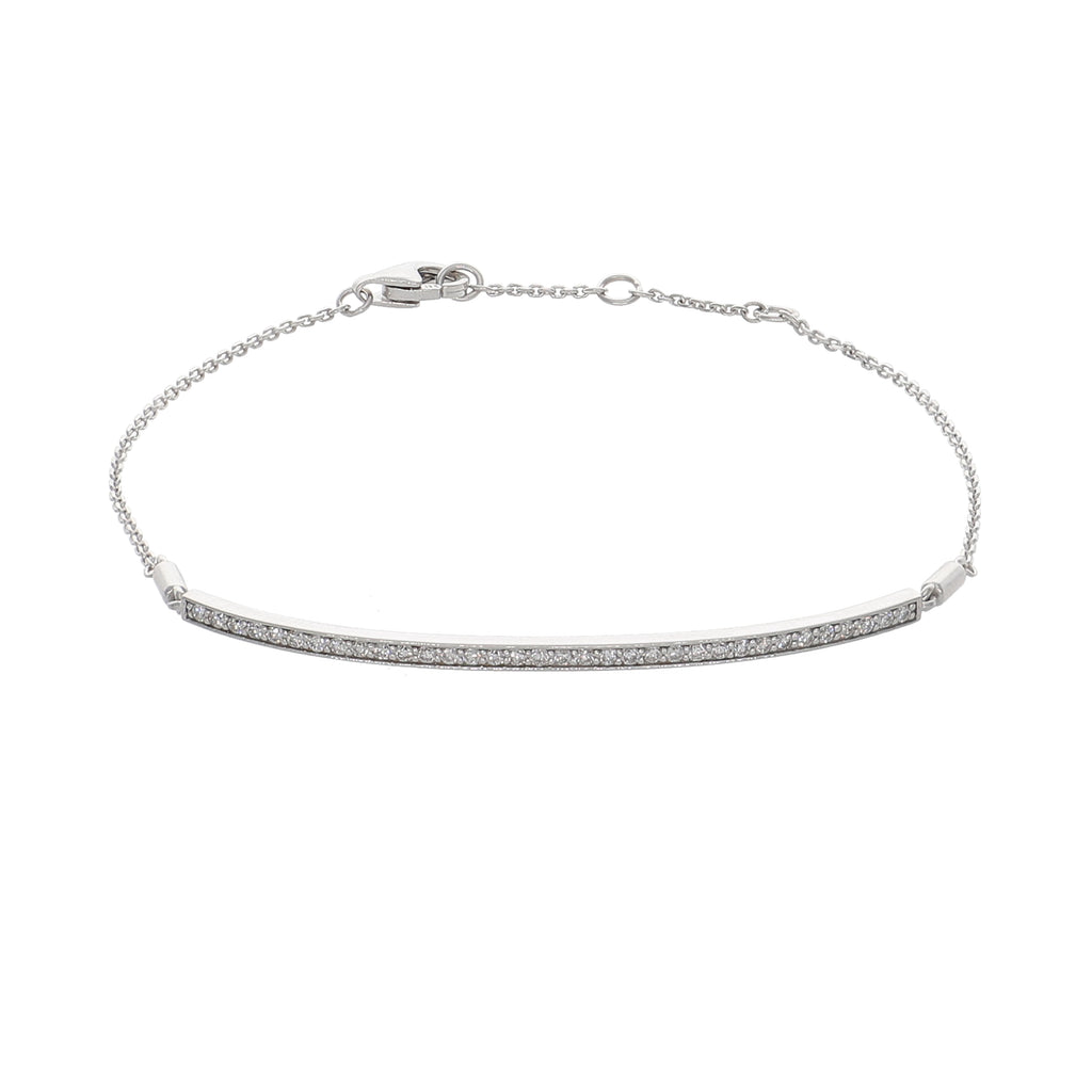 Pulsera Oro Blanco y Brillantes PU-13973