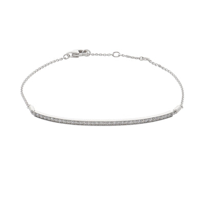 Pulsera Oro Blanco y Brillantes PU-13973