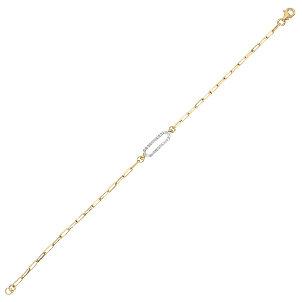 Pulsera Oro Amarillo y Brillantes PU-13975