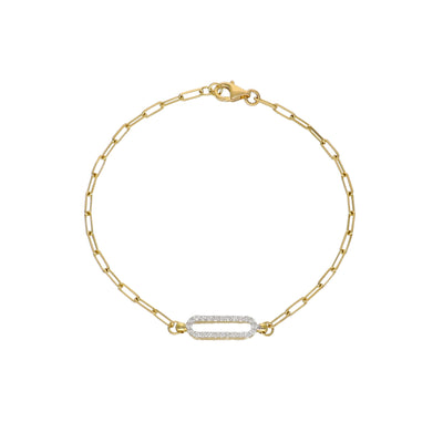 Pulsera Oro Amarillo y Brillantes PU-13975