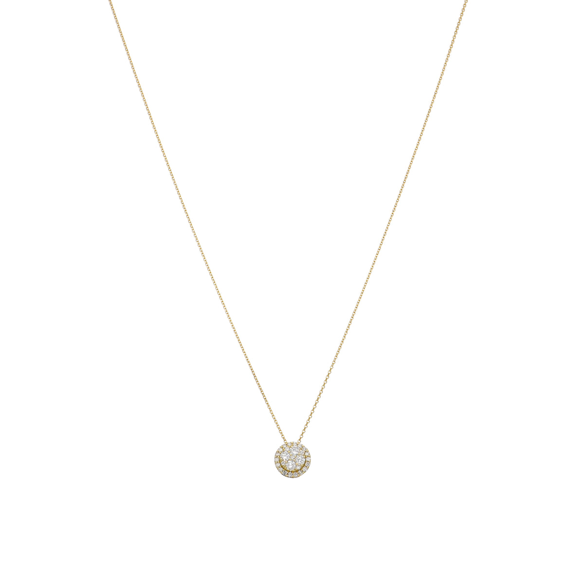 Collar Oro Amarillo y Brillantes CO-13977