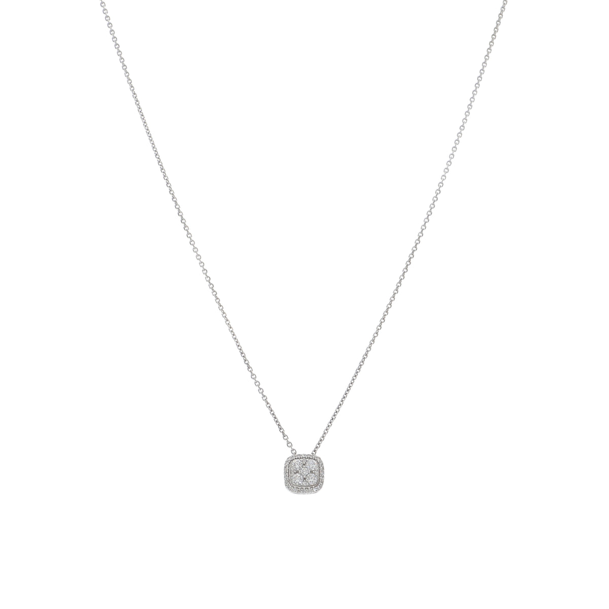 Collar Oro Blanco y Brillantes CO-13978