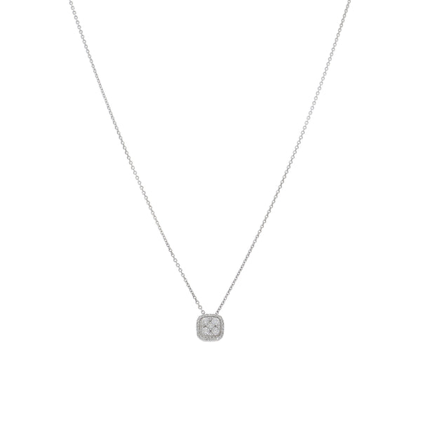 Collar Oro Blanco y Brillantes CO-13978