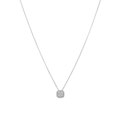 Collar Oro Blanco y Brillantes CO-13978