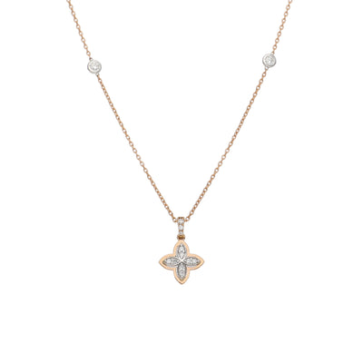 Collar Oro Rosa y Brillantes CO-13980