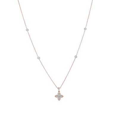 Collar Oro Rosa y Brillantes CO-13980