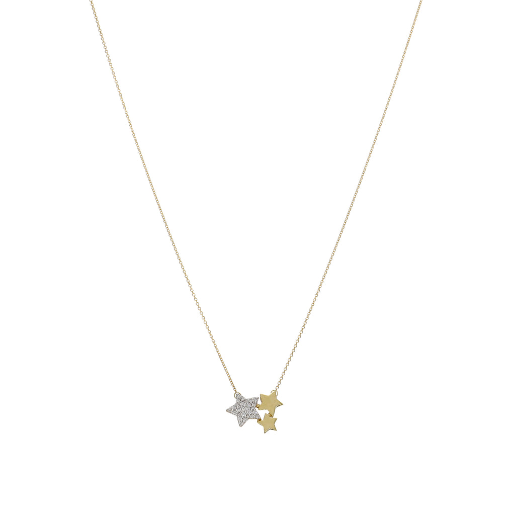 Collar Oro Amarillo y Brillantes CO-13981