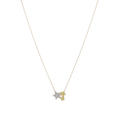 Collar Oro Amarillo y Brillantes CO-13981