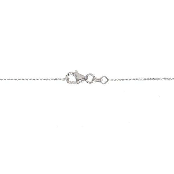 Collar Oro Blanco Zafiro Azul y Brillante CO-13984