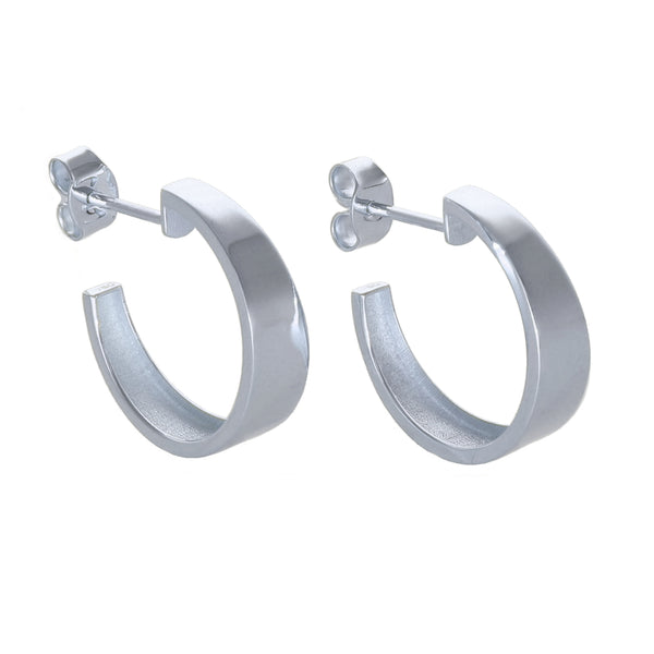 Aros Argolla Oro Blanco AR-14004
