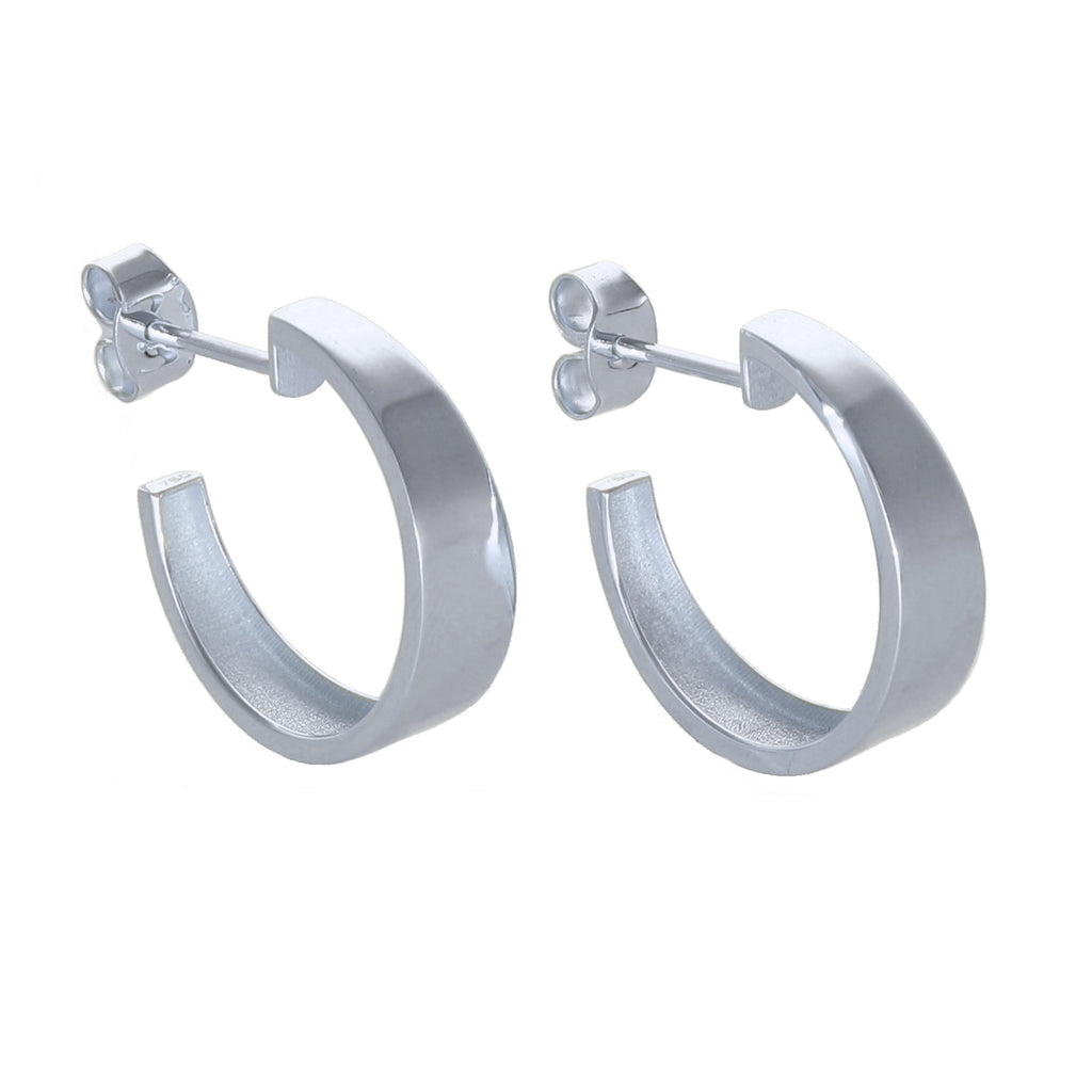 Aros Argolla Oro Blanco AR-14004