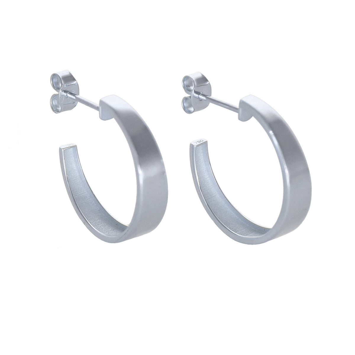 Aros Argolla Oro Blanco AR-14006