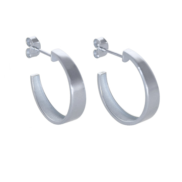 Aros Argolla Oro Blanco AR-14006
