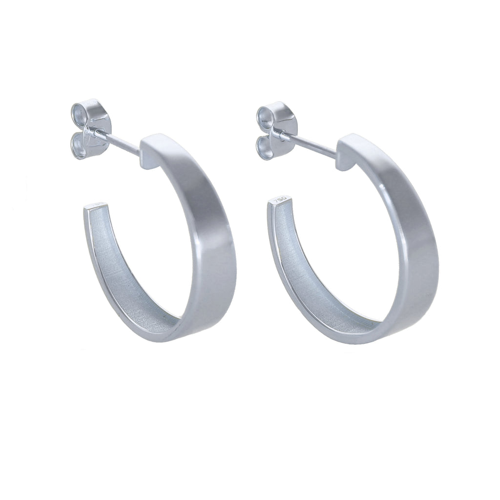 Aros Argolla Oro Blanco AR-14006