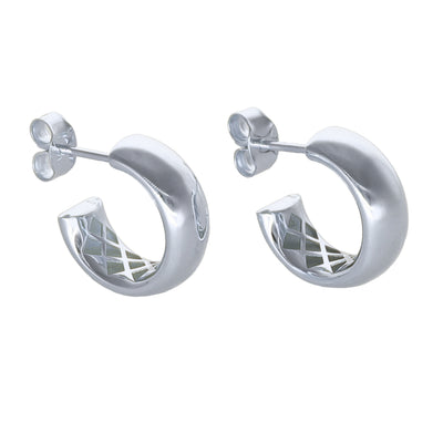 Aros Argolla Oro Blanco AR-14008